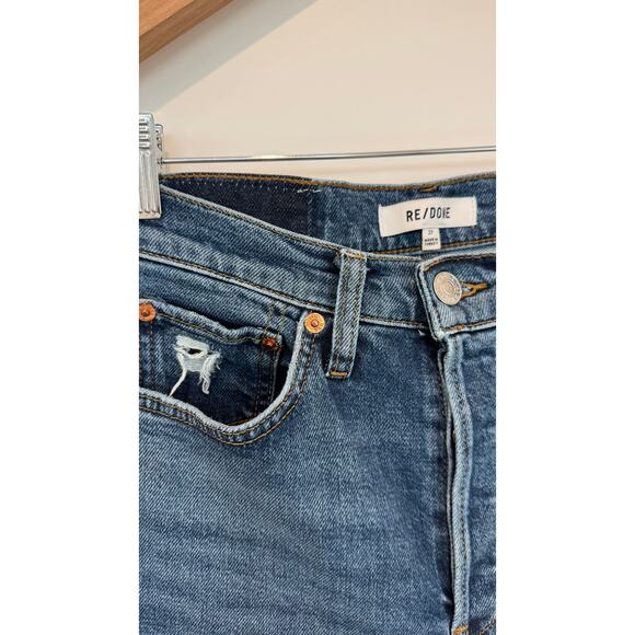 RE/DONE 90s High Rise Ankle Crop Jeans – Size 27 – Dark Stone Wash - Picture 4 of 14